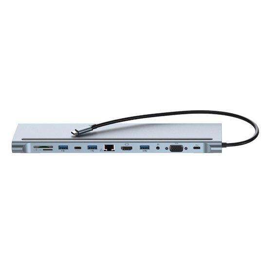 XO XO-HUB010 USB-C Docking Station με HDMI PD Γκρι