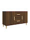 Sideboard Wooden with Drawers Καφέ Δρυς 100x36x60cm