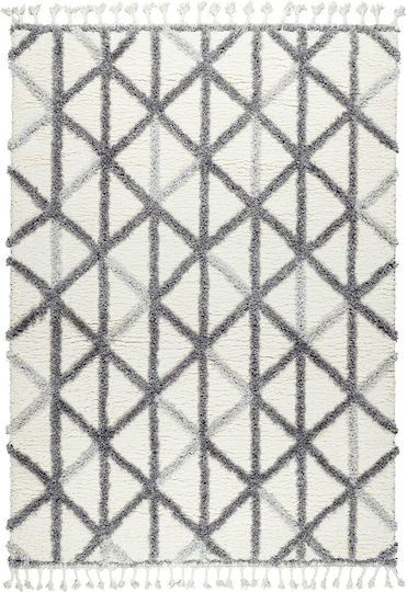 Koulis Carpets Thick 825 Rug Rectangular with Fringes Grey / Cream