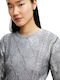 Desigual Women's Long Sleeve Pullover Cotton Silver
