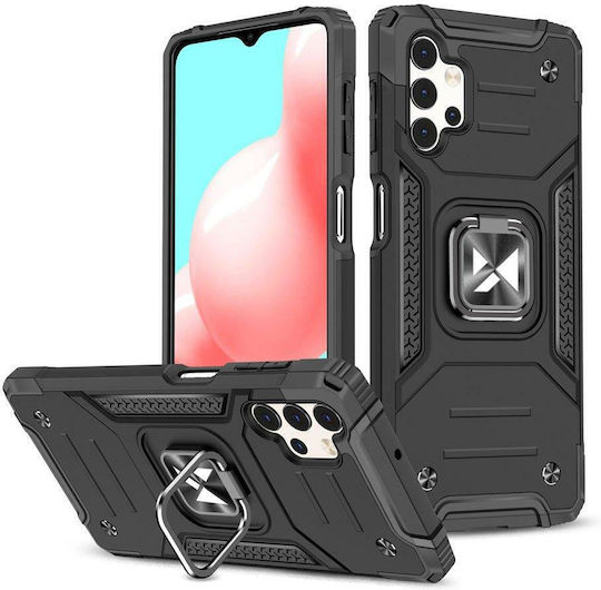 Wozinsky Ring Armor Задна корица Пластмаса Черен (Galaxy A23 4G / Galaxy A23 5G)