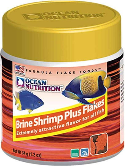 Ocean Nutrition Brine Shrimp Plus Fish Food Flakes 34gr