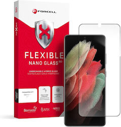 Forcell Flexible Nano 5D Full Glue Full Face Tempered Glass Μαύρο (Galaxy S21 Ultra 5G)