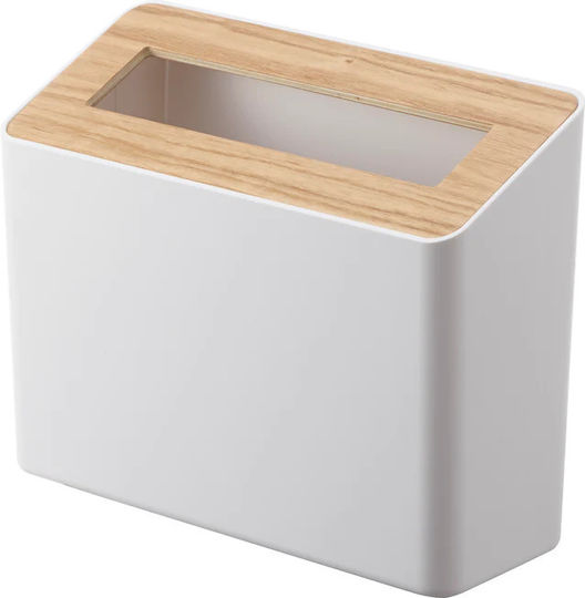 Yamazaki Plastic White Waste Bin 22x15.5x15.5cm Yamazaki Plastic White Waste Bin 22x15.5x15.5cm