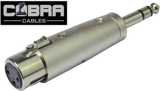 Cobra Μετατροπέας 6.3mm male σε XLR female Ασημί 1τμχ CKX-020