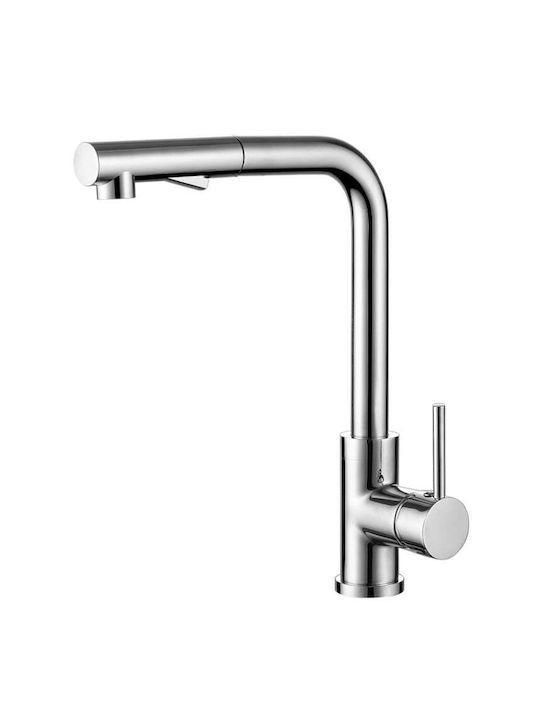 Sparke Nerru Kitchen Faucet Counter with Pull-Out Spray Silver