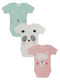 Minerva Baby Bodysuit Underwear Set Short-Sleeved Multicolour 3pcs