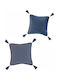 Kentia Sofa Cushion Gerald from 100% Cotton Blue 50x50cm.