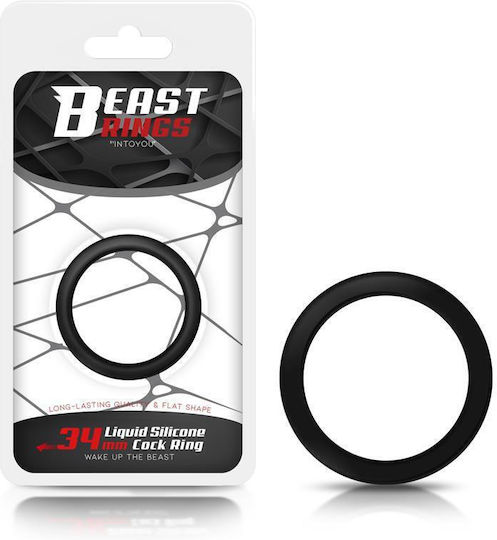 IntoYou Beast Rings Liquid Silicone Cock Ring 3.4cm Black