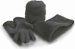 Result Result Women's Fleece Beanie Set in Grey...