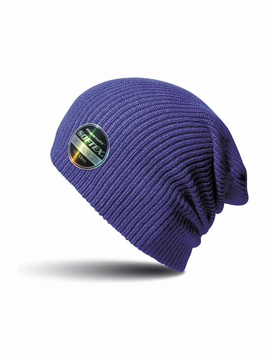 Result RC031X Ribbed Beanie Cap Purple