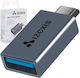 Izoxis Izoxis Конвертор USB-C мъжки към USB-A женски Сребрист 1бр