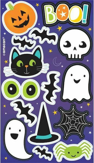 Amscan Αυτοκόλλητα Halloween Αυτοκόλλητo για Πάρτυ Σετ 4τμχ 9911678
