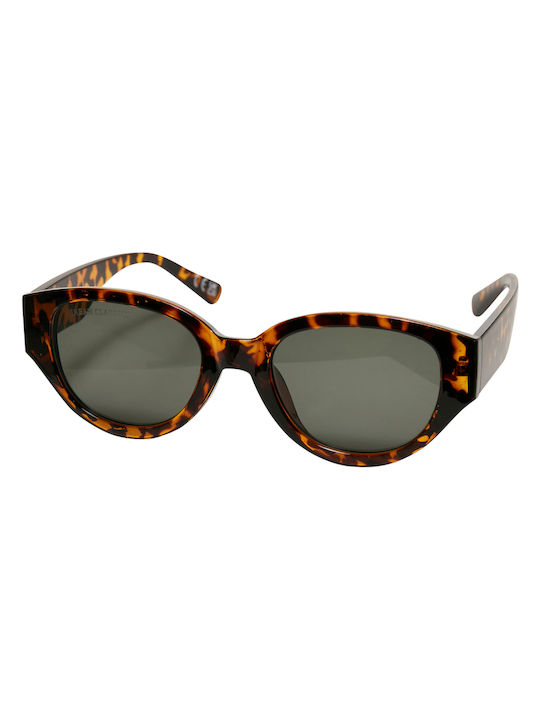 Santa Cruz Santa Cruz TB5201 Women's Sunglasses with Amber Tartaruga Plastic Frame and Green Lens