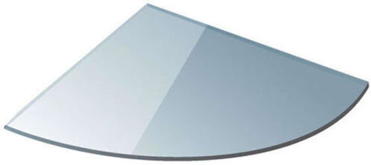 Karag Karag Badezimmerregale Ecke An der Wand montierte Glasregal Badezimmer Glas 20x20x6cm Schwarze