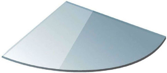 Karag Mensole Ecke An der Wand montiert Badezimmerregal Glas 25x25x6cm Transparent