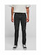 Men's Elastic Jeans Pants with Regular Fit Black Destroyed Washed
