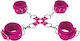 Shots Ouch Leather Hand & Legs Cuffs Σετ για Δέσιμο Άκρων Pink