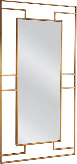 ArteLibre Arador Oglindă de Perete De Corp Întreg cu Auriu Ramă din Metalic 120x60cm 1buc