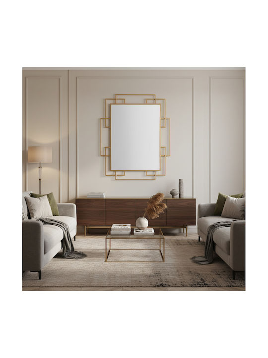 ArteLibre Arroch Wandspiegel mit Gold Metallisch Rahmen 90x70cm 1Stück