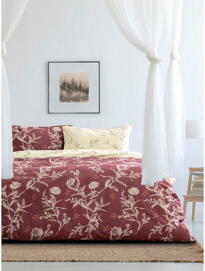 Kocoon Sheet Sets Single with Elastic 100x200+30cm. Grunge Rose / Bordeaux 3pcs