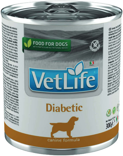 Farmina Vet Life Diabetic Wet Food Dogs in Cans with Chicken, Liver and Fish Grain-Free 300gr