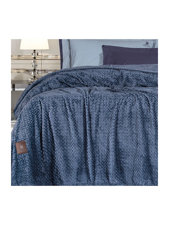 Greenwich Polo Club 2498 Κουβέρτα Fleece Υπέρδιπλη 220x240εκ. Μπλε