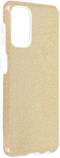 Forcell Shining Umschlag Rückseite Silikon Gold (Galaxy A13 4G)