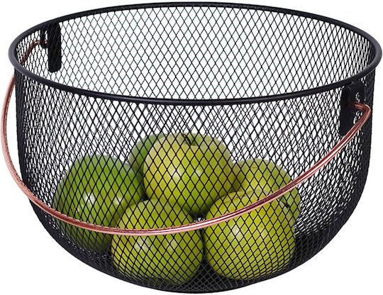 Ankor Fruit Bowl Metallic Black 30x30x19cm