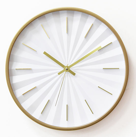Etoile Wanduhr Kunststoff Weiß Ø30cm