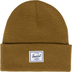 Herschel Elmer Beanie Beanie with Rib Knit in Brown color
