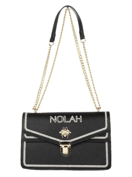 Nolah Beequeen Γυναικεία Τσάντα 'Ωμου Μαύρη