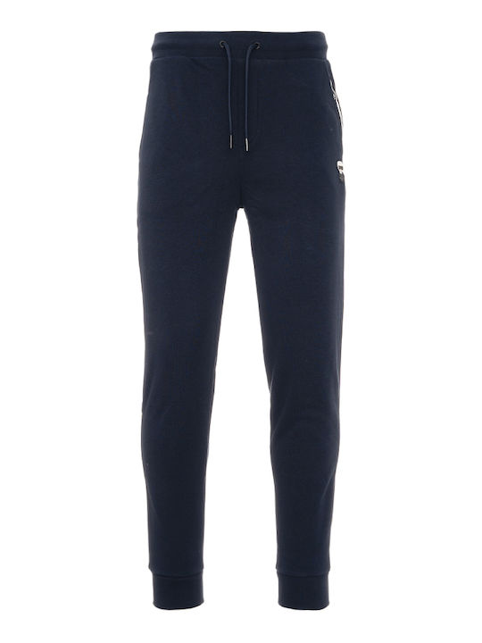 Karl Lagerfeld Men's Sweatpants with Rubber Navy Blue