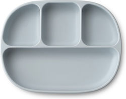 Interbaby Baby Food Plate made of Silicone Gray