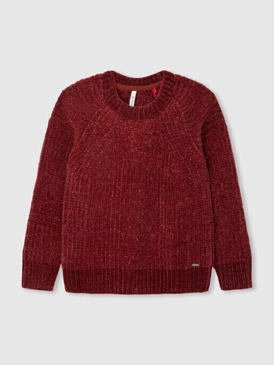 Kids' Sweater Long Sleeve Burgundy Xamira