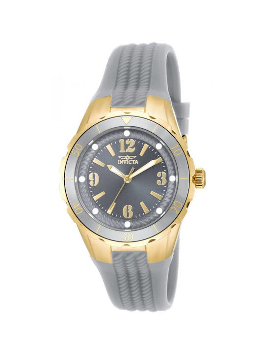 Invicta Angel Дамски Часовник с Сив Каучукова Каишка