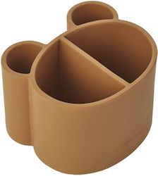 Plastik- Stiftehalter Mustard Sandra Multi Holder in Braun Farbe