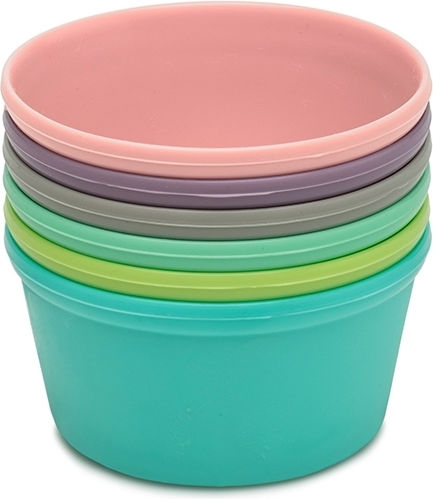Melii Baby Food Bowl made of Silicone Multicolour 6pcs