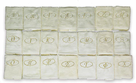 Viopros Pânză de față Monogramă P 50x100cm. Ecru Greutate 480gr/m²