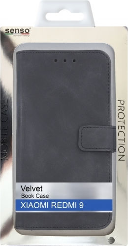 Senso Velvet Book Synthetic Leather Black (Redmi 10A)