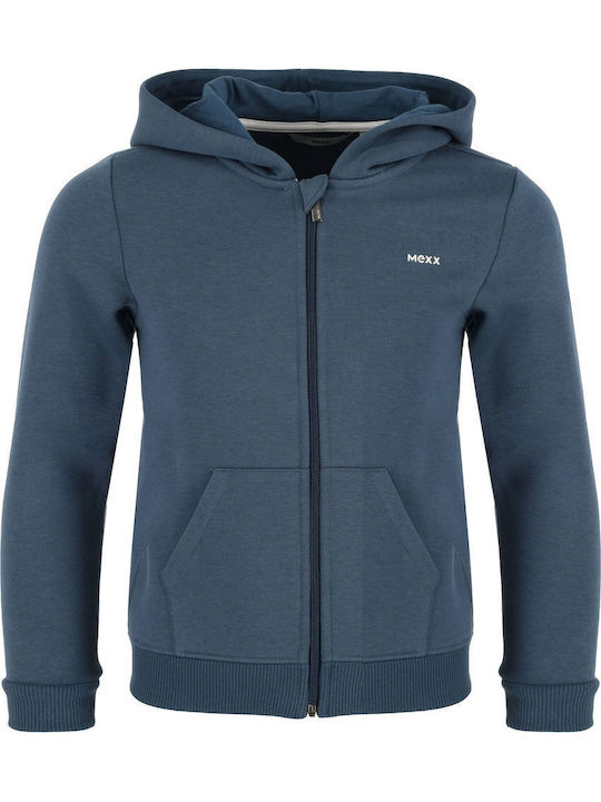 Fleece Kids Sweatshirt Cardigan Navy Blue