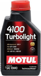 Motul Συνθετικό Λάδι Αυτοκινήτου 4100 Turbolight 10W-40 API SM/CF 1lt