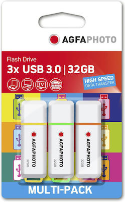 AgfaPhoto Gen 1 Color Mix 32GB USB 3.2 Stick Weiß