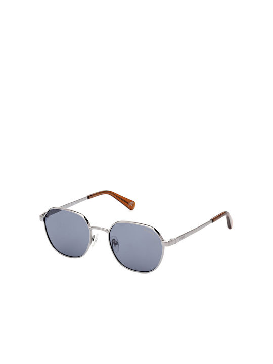Guess Sunglasses with Silver Metal Frame and Blue Lens GU5215 08V
