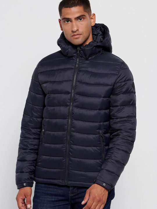 Funky Buddha Winter Jacket Puffer Navy Blue