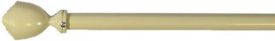 Sidirela Extendable Metallic Curtain Pole E-0316 Single Φ19mm 110cm Ivory E-0316