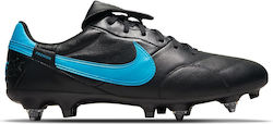 Nike Premier 3 Anti-Clog Traction Low Football Shoes SG-Pro with Cleats Black / Laser Blue