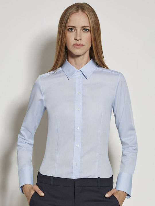 Langarm Damen Shirt Seidensticker 80604 Hellblau