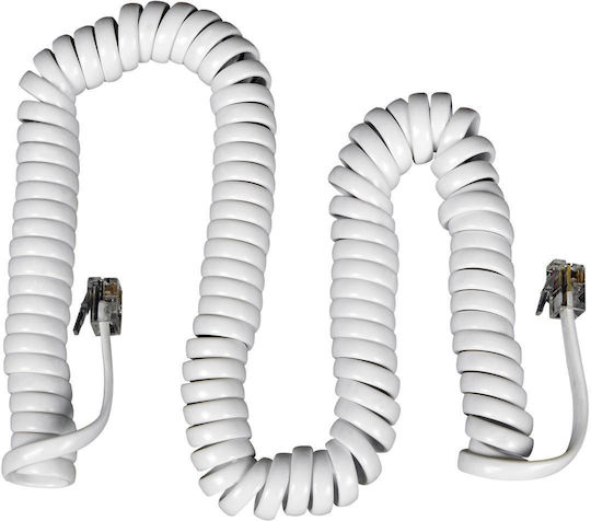 VK Lighting Σπιράλ Τηλεφωνικό Καλώδιο RJ10 4P4C 4m Μαύρο (16081-019639)