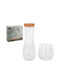 BigBuy Glass Jug with Glasses 4pcs